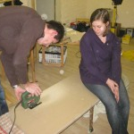 Montage der Arbeitsplatte